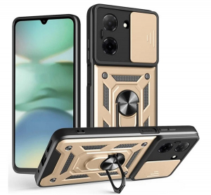 Defender szilikon telefonv&eacute;dő (&uuml;t&eacute;s&aacute;ll&oacute;s&aacute;g, tart&oacute;gyűrű, kamerav&eacute;dő) ARANY Xiaomi Redmi A5 4G "Gigapack csomagol&aacute;s" (GP-170067)