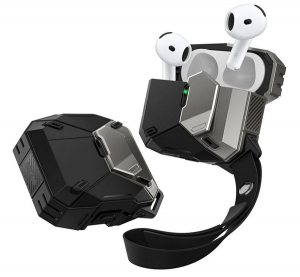 SUPCASE MATRIX műanyag tok (m&aacute;gneses, k&eacute;zp&aacute;nt) FEKETE Apple AirPods 4 (GP-171121)