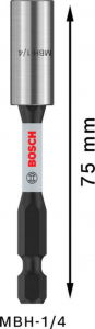 Bosch Accessories PRO Standard Bit Holder Impact, 75 mm (2608522559)