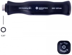 Bernstein ESD csavarh&uacute;z&oacute; foganty&uacute; bit m&aacute;gnestart&oacute; tart&oacute; 1/4 h&uuml;velyk 105 mm 1/4 (4-117)