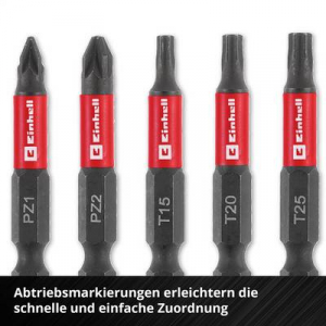 Einhell Karabiner Impact Bit Set 10tlg  Bit k&eacute;szlet 1/4 (6.3 mm), PH, PZ, TORX, Hatlap (118633)