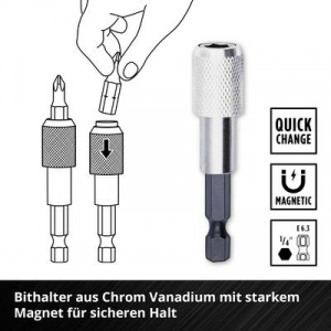 Einhell BELT CLIP  Bit k&eacute;szlet 32 r&eacute;szes TORX, PZ, PH, Egyeneshorny&uacute;, Tamper Torx Bit tart&oacute;val (118495)