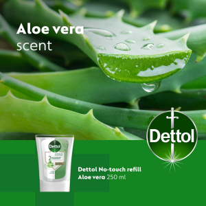 Dettol Aloe Vera foly&eacute;kony szappan ut&aacute;nt&ouml;ltő &eacute;rtint&eacute;s n&eacute;lk&uuml;li k&eacute;zmos&oacute; k&eacute;sz&uuml;l&eacute;khez 250 ml