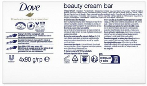 Dove Beauty Cream Bar kr&eacute;mszappan 4 &times; 90 g (8720181481529)