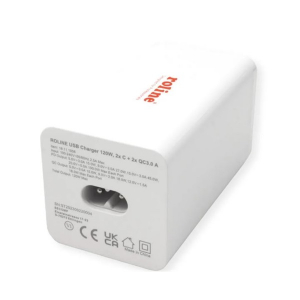 Roline Fali t&ouml;ltő, 2x USB-A 3.0 + 2x USB-C, 120W, feh&eacute;r (19.11.1056-10)