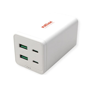 Roline Fali t&ouml;ltő, 2x USB-A 3.0 + 2x USB-C, 120W, feh&eacute;r (19.11.1056-10)