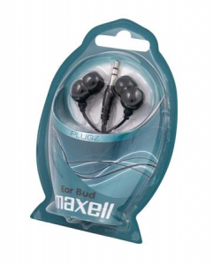 Maxell F&uuml;lhallgat&oacute;,  "Plugz", fekete (MXFPB)