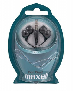 Maxell F&uuml;lhallgat&oacute;,  "Plugz", fekete (MXFPB)