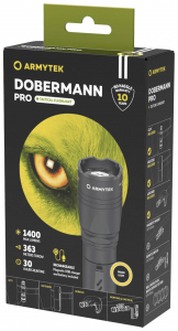 ArmyTek Dobermann Pro Warm LED K&eacute;zil&aacute;mpa Akkur&oacute;l &uuml;zemeltetett 1400 lm 114 g (F07501W)