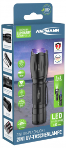Ansmann Action 400 UV LED, UV l&aacute;mpa K&eacute;zil&aacute;mpa Elemekről &uuml;zemeltetett 100 lm 27 &oacute;ra (1600-0679)