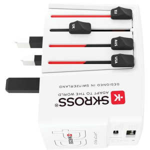 SKROSS H&aacute;l&oacute;zati t&ouml;ltő, vil&aacute;gutaz&oacute;knak, 1xUSB-A, 1xUSB-C PD, 65W, USB-C k&aacute;bel,  (SKHT65WT)