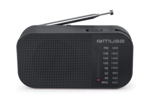 muse R&aacute;di&oacute;, hordozhat&oacute;, , "M-025R", fekete (SHM025R)