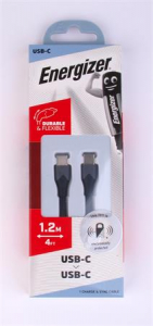 Energizer USB k&aacute;bel, USB-C - USB-C, 1,2m, , fekete (EKA03)