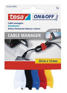 Tesa K&aacute;belk&ouml;tegelő, t&eacute;pőz&aacute;ras,  "On&Off", vegyes sz&iacute;nek (TE55236)