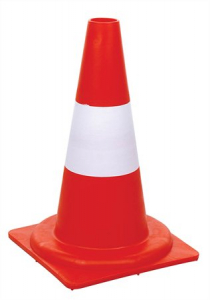 Jelzőb&oacute;ja, 30 cm, piros-feh&eacute;r (ME736)