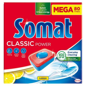 Somat Mosogat&oacute;g&eacute;ptabletta, 80 db,  "Classic", lemon (KHT1423)