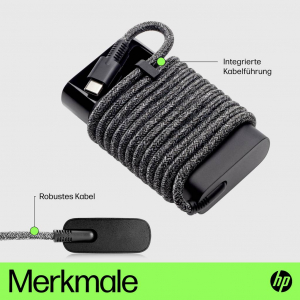 HP USB-C 65W Laptop Charger Notebook t&aacute;pegys&eacute;g 65 W 5 V, 9 V, 12 V, 15 V, 20 V (671R2AA#ABB)