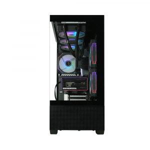 Zalman Chronix táp nélküli ablakos ház fekete + 3db RGB ventilátor