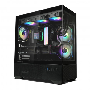 Zalman Chronix táp nélküli ablakos ház fekete + 3db RGB ventilátor
