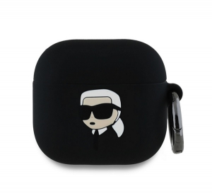 CG MOBILE KARL LAGERFELD 3D LOGO NFT KARL HEAD szilikon tok (karab&iacute;ner) FEKETE Apple AirPods 4 (KLA4RUNIKK)