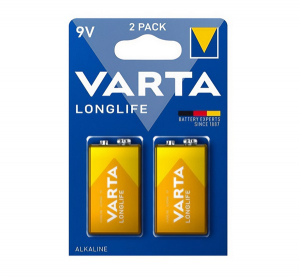 Varta LONGLIFE tart&oacute;s elem (6LR61, 9V, alk&aacute;li) 2db/csomag (4122101412)