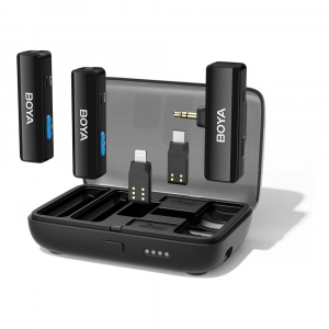 Boya Audio BOYALINK V2 2.4GHz univerz&aacute;lis vezet&eacute;kn&eacute;lk&uuml;li mikrofon szett