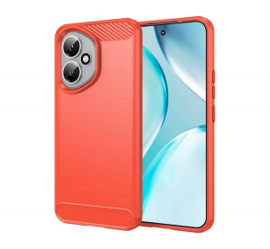 Szilikon telefonv&eacute;dő (&uuml;t&eacute;s&aacute;ll&oacute;s&aacute;g, l&eacute;gp&aacute;rn&aacute;s sarok, sz&aacute;lcsiszolt, karbon minta) PIROS Honor 400 "Gigapack csomagol&aacute;s" (GP-170336)