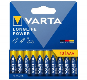 Varta LONGLIFE POWER tart&oacute;s elem (AA, LR06, 1.5V, alk&aacute;li) 10db/csomag (4906121761)