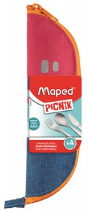 Maped Evőeszk&ouml;zk&eacute;szlet, f&eacute;m, sz&ouml;vet tok,  "Concept Kids", pink (IMA878001)