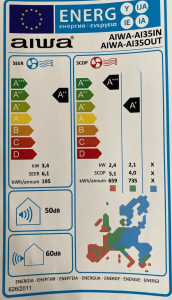 Aiwa Akari 3,5 KW Pr&eacute;mium Jap&aacute;n hűtő-fűtő inverteres kl&iacute;ma be&eacute;p&iacute;tett Wifi-vel, beszerel&eacute;ssel, 3 m&eacute;ter csővez&eacute;sig