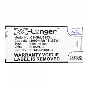 RealPower Samsung  EB-BJ510CBE,  EB-BJ510CBEG, EB-BJ510CBC 3,85V 3000mAh ut&aacute;ngy&aacute;rtott RealPower Li-ion akku (CS-SMJ510XL)