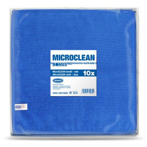 Bonus T&ouml;rlőkendő, univerz&aacute;lis, 10 db, 32x32 cm,  "MicroCLEAN", k&eacute;k (KHT1295)