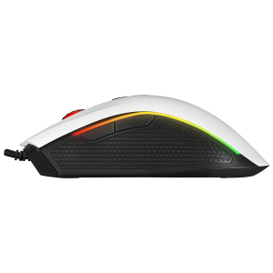 Rampage Egér Gamer - SMX-R44 V2 Macro (12800 DPI, 7 gomb, makro, RGB LED, 1,8m fonott kábel, fehér) (41492)