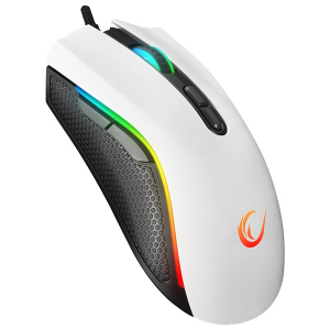 Rampage Egér Gamer - SMX-R44 V2 Macro (12800 DPI, 7 gomb, makro, RGB LED, 1,8m fonott kábel, fehér) (41492)