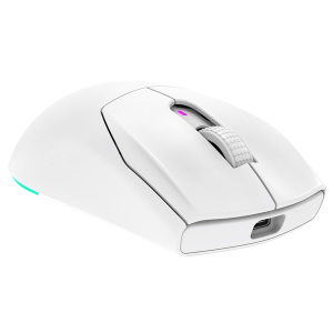 Rampage Vezeték Nélküli Egér - PROTE M5 PRO (Pixart PAW3395, Huano 80M, 26000 DPI, 500mAh, 6 gomb, RGB, Type-C, fehér) (41247)