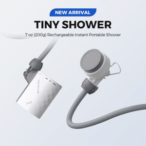Flextail Tiny Shower &ndash; Ultrak&ouml;nnyű hordozhat&oacute; zuhany 2,5L/perc v&iacute;z&aacute;raml&aacute;ssal (TS2500-WT-I)