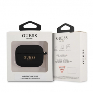 Guess 4G Charm szilikon tok AirPods Pro készülékhez fekete