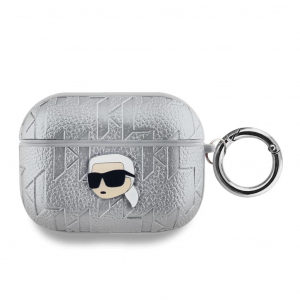 Karl Lagerfeld PU Embossed Karl Head Tok AirPods Pro k&eacute;sz&uuml;l&eacute;khez ez&uuml;st