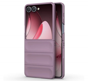 Szilikon telefonv&eacute;dő (&uuml;t&eacute;s&aacute;ll&oacute;s&aacute;g, kamerav&eacute;dő, 3D) LILA Samsung Galaxy Z Flip7 (SM-F766) "Gigapack csomagol&aacute;s" (GP-171600)