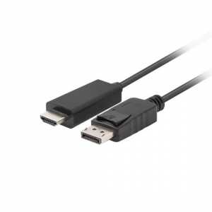 Lanberg DisplayPort (M) v1.1->HDMI (M) k&aacute;bel, 1,8 m, fekete (CA-DPHD-11CC-0018-BK)
