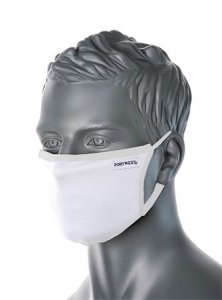 Arcmaszk, 3 r&eacute;tegű, antimikrobi&aacute;lis, feh&eacute;r (MED112)