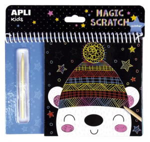 APLI K&eacute;pkarcol&oacute; f&uuml;zet,  Kids "Magic Scratch", t&eacute;li m&oacute;ka (LCA16524)
