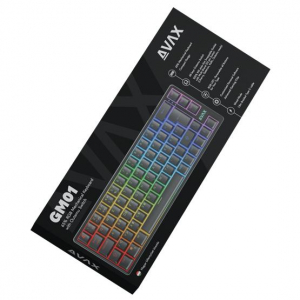 AVAX GM01 65% RGB mechanikus vezetékes billentyűzet Outemu piros switch, magyar kiosztás ( GM01R)