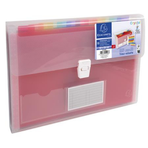 Exacompta Harmonikamappa, A4, PP, 13 rekeszes,  (EX55298E)