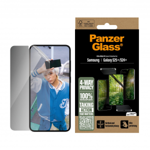 PanzerGlass ECO MATRIX 4-way Privacy Screen Protector Samsung Galaxy S25+ | Ultra-wide Fit (PGRMFPUG37942)