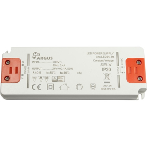 Argus LED driver, LED24-50, 24V, 50W (88882207)