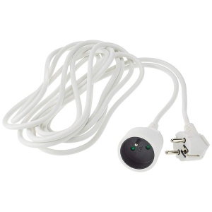 PremiumCord Hosszabb&iacute;t&oacute; k&aacute;bel, h&aacute;l&oacute;zati lengő, 230V, CEE 7/5, Francia, Type E,  1m, feh&eacute;r (PPE1-01)