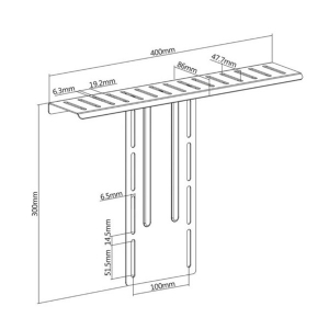 Roline LCD TV/Monitor tart&oacute; VESA kompatibils polc, fekete (17.03.0034-10)