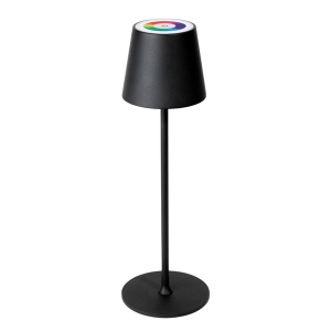 Platinet Asztali l&aacute;mpa, RGB, akkumul&aacute;toros, v&iacute;z&aacute;ll&oacute;, 10 &oacute;ra &uuml;zemidő, 3000K, fekete (PTL44RGB)