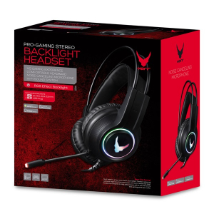 VARR Gaming Fejhallgat&oacute;, vezet&eacute;kes, RGB, 2x 3,5mm Jack, USB, gamer, fekete (VH8030)